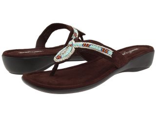 Minnetonka Bisbee Thong Womens Sandals (Brown)