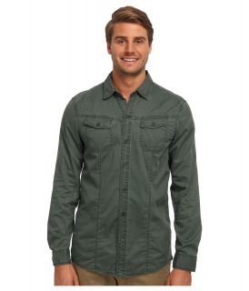 Mavi Jeans Double Pockets Shirt Mens Long Sleeve Button Up (Green)