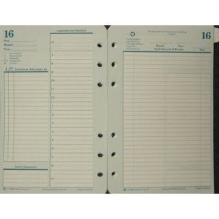 17462 Franklin Covey Refill 4 1/4" x 6 3/4" 6 RING  Appointment Book And Planner Refills 