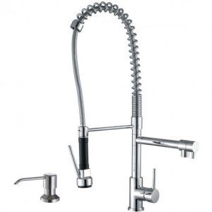 Ruvati RVF1290B1ST Stainless Steel Alori 28 Commercial Style Kitchen Faucet wit