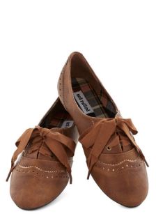 The Act of the Matter Flat in Tan  Mod Retro Vintage Flats