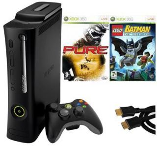 Xbox 360 Elite Console including Lego Batman, Pure & HDMI Cable      Games Consoles