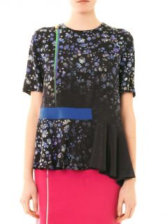Wylie forget me not print peplum blouse  Preen by Thornton Br