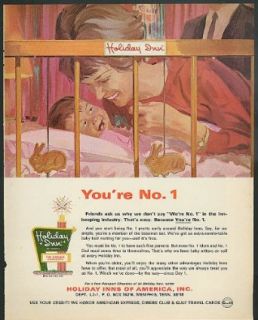 You're No. 1 Friends ask us why Holiday Inn ad 1969 Mother and baby Entertainment Collectibles