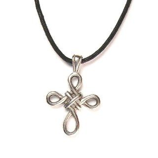 Celtic Well Being Pewter Pendant on Corded Necklace, Celtic Harmony Collection Jewelry