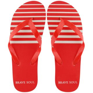 Brave Soul Mens Coast Flip Flops   Red      Clothing