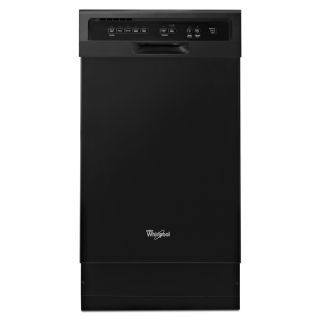 Whirlpool 57 Decibel Built in Dishwasher with Stainless Steel Tub (Black) (Common 18 in; Actual 18 in) ENERGY STAR