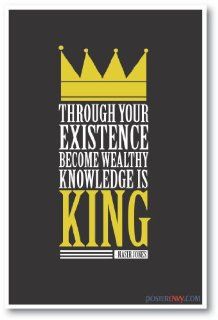 Through Your Existence Become Wealthy Knowledge Is Power   Nasir Jones   NEW Motivational Poster   Prints