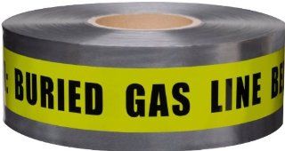 Swanson DETY31005 3 Inch by 1000 Feet 5 MIL Detectable Tape Caution with Buried Gas Line Below Yellow/Black Print   Construction Marking Tools  