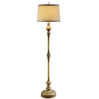 Absolute Decor 61 in Taupe Indoor Floor Lamp with Fabric Shade