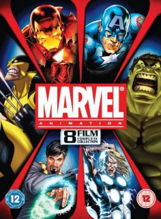 Marvel Complete Animation Collection   8 Movies (Featuring Iron Man, Thor, Hulk, Captain America, Wolverine, The Avengers)      DVD