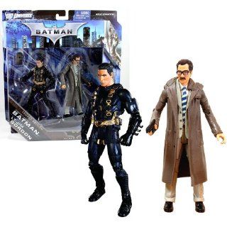 Mattel Year 2011 DC Universe "Batman Begins" Legacy Edition Series 2 Pack 6 Inch Tall Action Figure   Prototype Suit BATMAN with Removable Mask and Lt. JIM GORDON with Pistol Toys & Games