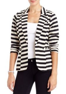 2B Sasha Striped Blazer 2b Jackets Black/white m