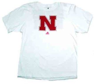 Adidas Nebraska Corn Huskers White Believe Breast Cancer T Shirt  Sports Fan T Shirts  Sports & Outdoors