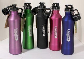 Subzero 750ml Concave Metropolitain Style Bottles with Rubberized Finish Includes Both Flip Top and Loop Lids SET of 6 Bottles in 5 Different Colors with a Ramdom 6th Bottle   That's Only $ 4.00 Per Bottle  Sports Water Bottles  Sports & Outdoors