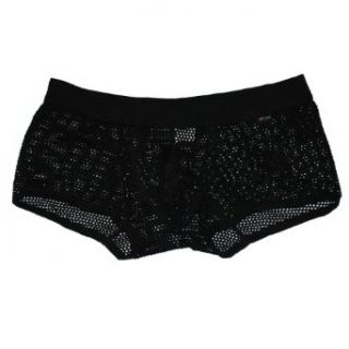 Mens Super Low Rise Sexy Underwear Trunk Boxer Brief Mesh Black 1140 at  Mens Clothing store