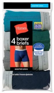 Hanes Mens Dyed Boxer Brief (Pack of 4) Assorted Colors Assorted at  Mens Clothing store