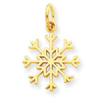 14k Snowflake Charm Jewelry