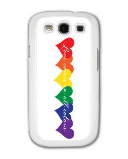 Love Comes in All Colors   LGBT Pride   Samsung Galaxy S3 Cover, Cell Phone Case   White Cell Phones & Accessories