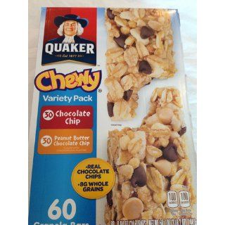 Quaker Chewy Granola Bars Sixty Bar Variety Pack  Granola And Trail Mix Bars  Grocery & Gourmet Food