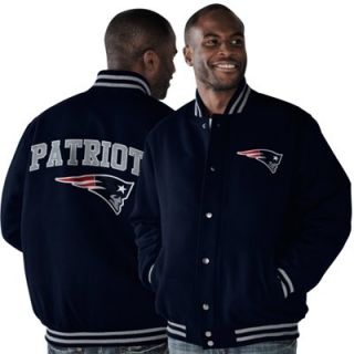 New England Patriots Playoff Full Zip Jacket   Navy Blue