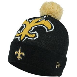 New Era New Orleans Saints Biggie Cuffed Knit Hat   Black