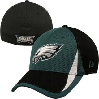 New Era Philadelphia Eagles Training Replica 39THIRTY Flex Hat   Midnight Green/Black