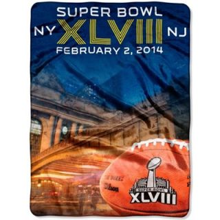 Super Bowl XLVIII 50 x 60 Grand Central Raschel Throw
