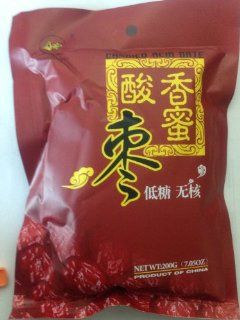 Sweetened Seedless Chinese Jujube Red Date   2x 6 Oz   Eat Out of Box (No Artificial Sweeten, No Color Added) Grocery & Gourmet Food