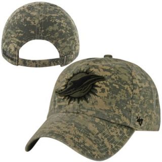 47 Brand Miami Dolphins Clean Up Legacy Adjustable Hat   Digital Camo