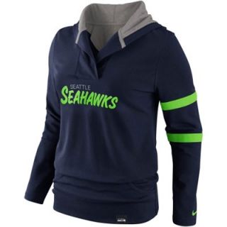 Nike Seattle Seahawks Womens Play Action Hooded Top   College Navy