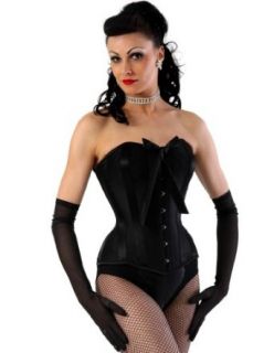 What Katie Did Black Raw Silk Storm Overbust Corset