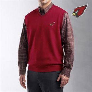 Cutter & Buck Arizona Cardinals Mens Journey Supima Flatback Sweater Vest