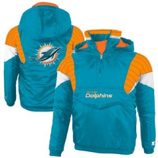 Starter Miami Dolphins Youth Breakaway Quarter Zip Jacket   Aqua