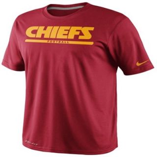 Nike Kansas City Chiefs 2013 Sideline Dri FIT Legend Elite Font T Shirt   Red