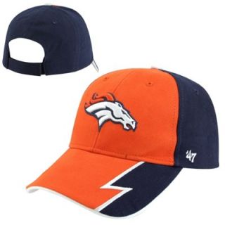 47 Brand Denver Broncos Youth Hot Streak Adjustable Hat   Orange/Navy Blue