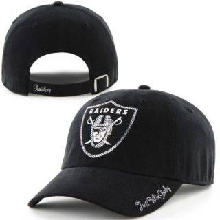 47 Brand Oakland Raiders Ladies Sparkle Slouch Adjustable Hat   Black