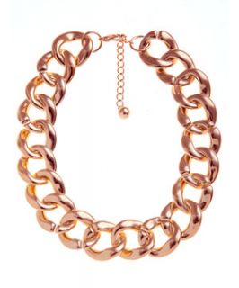 Pink Gold Chunky Chain Link Necklace