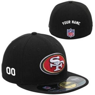 New Era San Francisco 49ers Mens Customized On Field 59FIFTY Football Structured Fitted Hat   Black