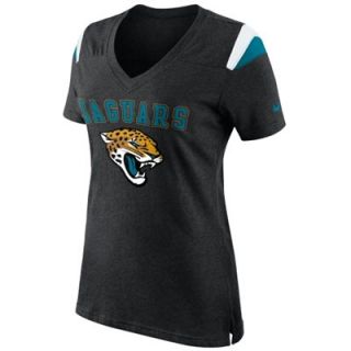 Nike Jacksonville Jaguars Ladies Fan V Neck Slim Fit T Shirt   Black