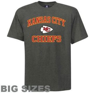 Kansas City Chiefs Charcoal Heart and Soul Big Sizes T shirt