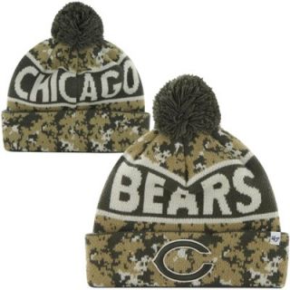 47 Brand Chicago Bears Digi Pom Cuffed Knit Beanie   Digital Camo