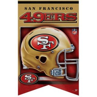 San Francisco 49ers 17 x 26 Premium Quality Dovetail Felt Vertical Banner