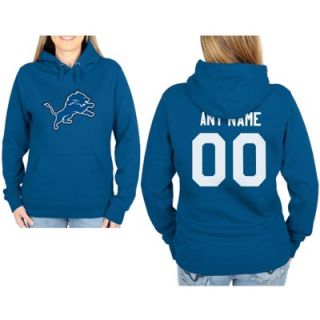 Detroit Lions Womens Custom Any Name & Number Hooded Sweatshirt  