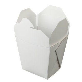 Fold Pak 16MWWHITEM Paper Microwaveable Food Pail, 3" Length x 2 1/8" Width x 3 1/4" Height, 16 Fluid Ounce Capacity, White (Case of 450)