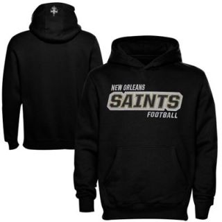 New Orleans Saints Youth Team Player Pullover Hoodie   Black