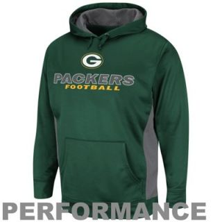 Green Bay Packers Gridiron V Pullover Performance Hoodie   Green