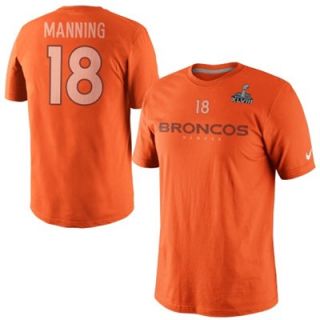 Nike Peyton Manning Denver Broncos Super Bowl XLVIII Name & Number T Shirt   Orange