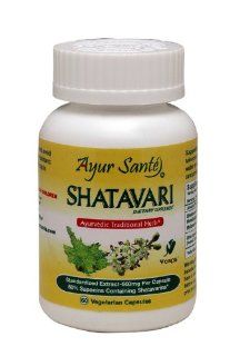 Shatavari Extract 600mg Per Cap(50% Saponins containing Shatavarins 300 mg*) 60 Veg Caps Health & Personal Care