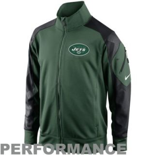 Nike New York Jets Fly Speed Full Zip Performance Jacket   Green/Charcoal